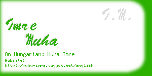 imre muha business card